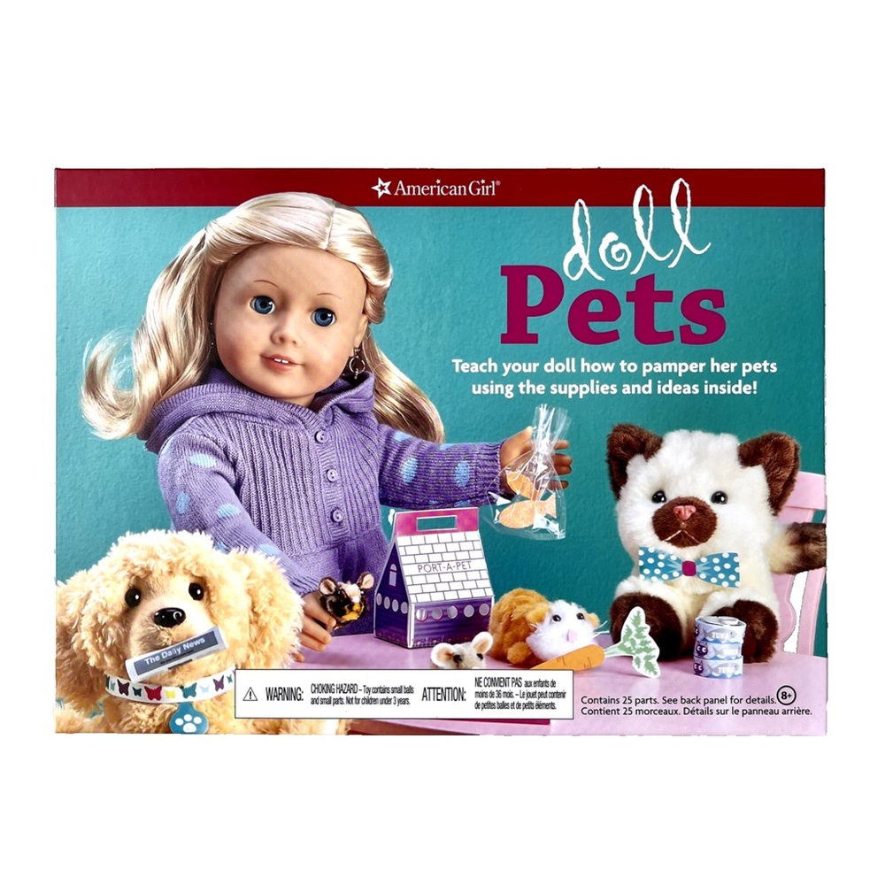 American Girl Doll Pets Teach your doll how to pamper‎ her pets Activity Set NEW